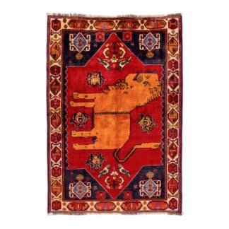 Teppich Ghashghai Löwe Bild | ca. 150 x 215 cm – jetzt kaufen bei Teppich-kaufen-XXL.de