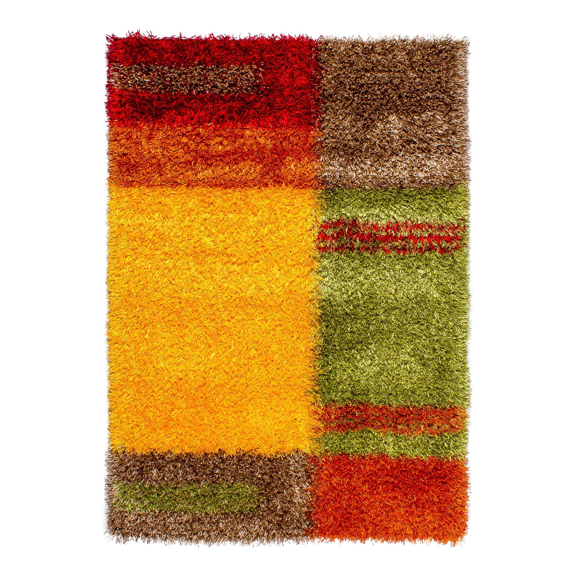 Teppich Shaggy Pasadena | Gelb-Rot – jetzt kaufen bei Lifetex-Heimtextilien.de