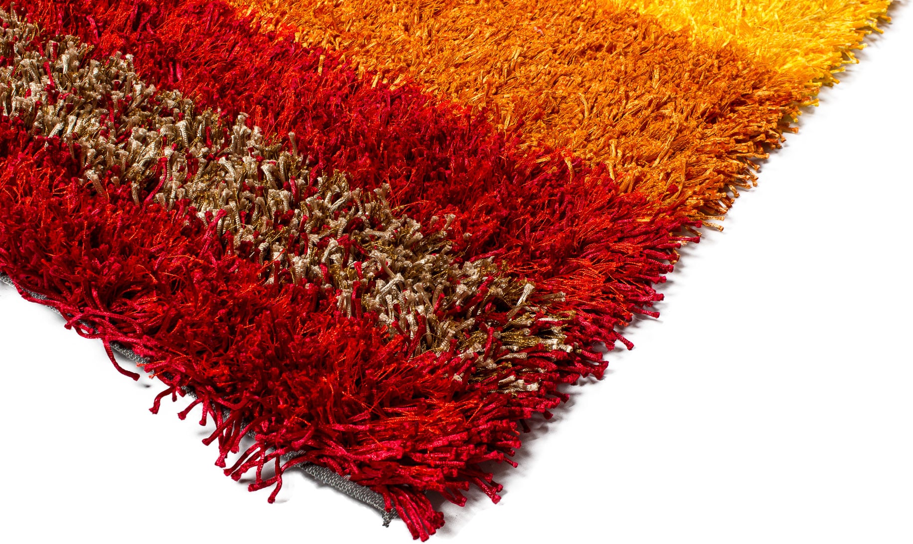 Teppich Shaggy Pasadena | Gelb-Rot – Detailbild 2 – jetzt kaufen bei Lifetex-Heimtextilien.de