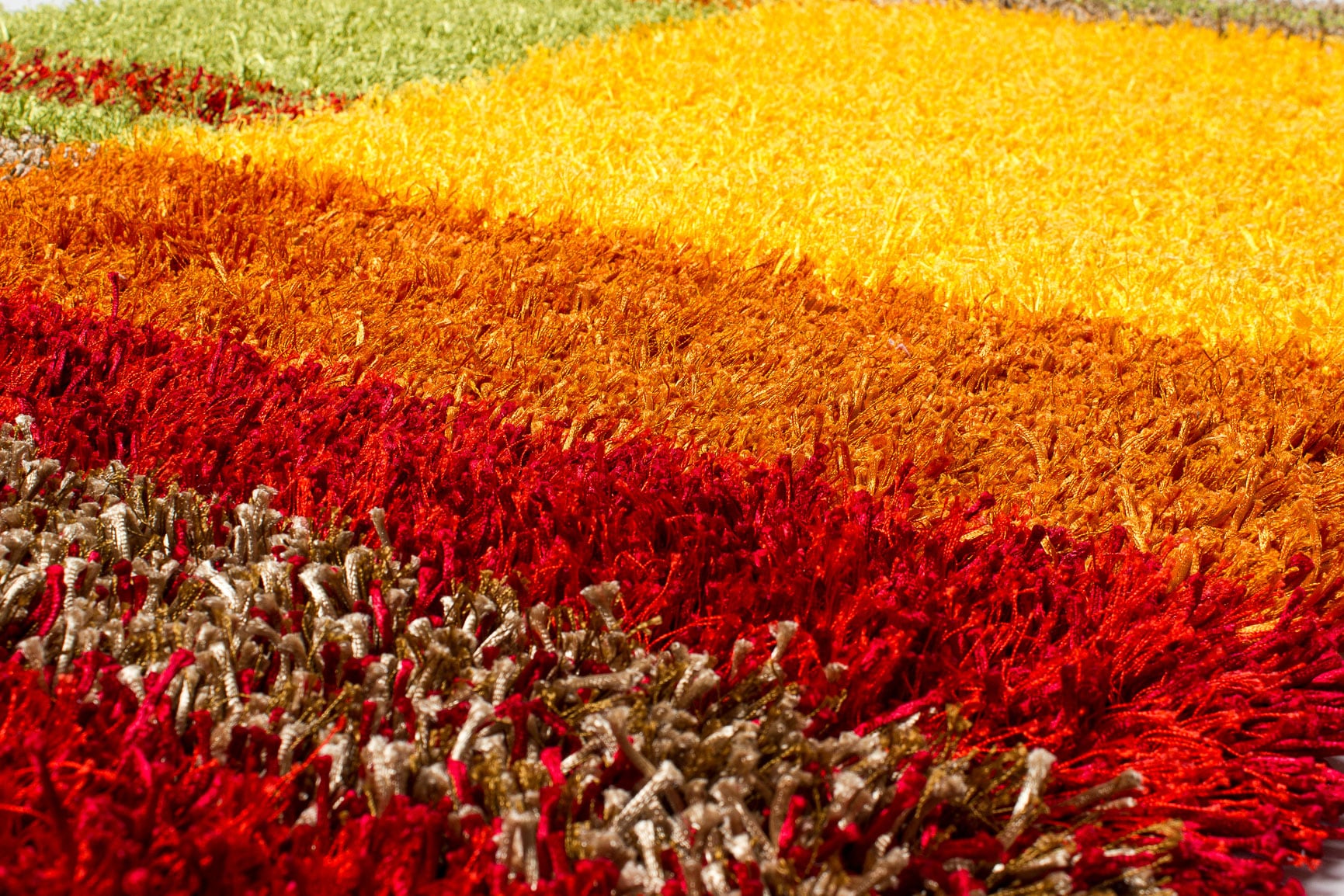 Teppich Shaggy Pasadena | Gelb-Rot – Detailbild 3 – jetzt kaufen bei Lifetex-Heimtextilien.de