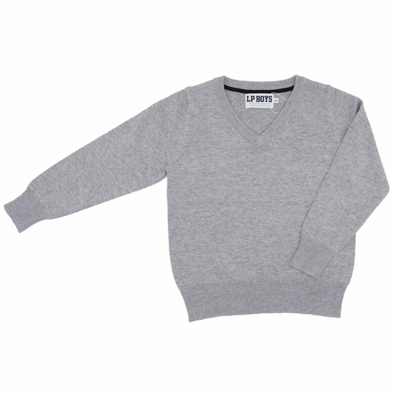 LITTLE PIECES Jungen Pullover mit V-Ausschnitt in Grau – jetzt kaufen bei Lifetex-Heimtextilien.de