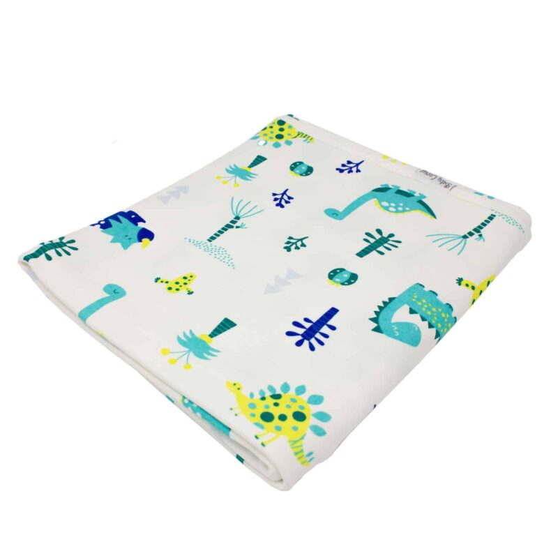 BABY CORNER Baby-Jungen Decke Dinosaurier für Wickelauflage ca. 75x80 cm Baumwolle – Detailbild 1 – jetzt kaufen bei Lifetex-Heimtextilien.de
