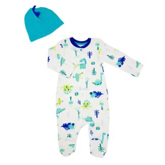 BABY CORNER Baby-Jungen Schlafstrampler-Set mit Mütze Dinosaurier mit Druckknöpfen – jetzt kaufen bei Lifetex-Heimtextilien.de
