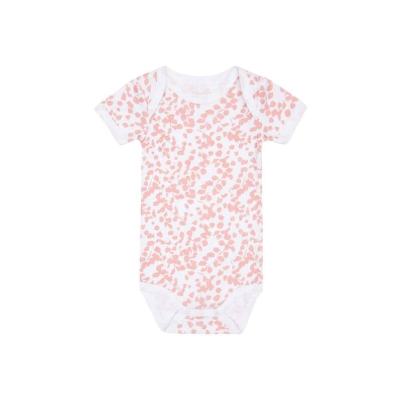 NAME IT 3er Pack Baby-Mädchen Kurzarm Bodies “Leaf” in Rosa – Detailbild 2 – jetzt kaufen bei Lifetex-Heimtextilien.de