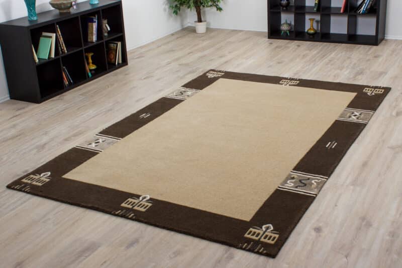 Großteppich Nepali modern mit Bordüre | ca. 200 x 300 cm – Detailbild 1 – jetzt kaufen bei Lifetex-Heimtextilien.de