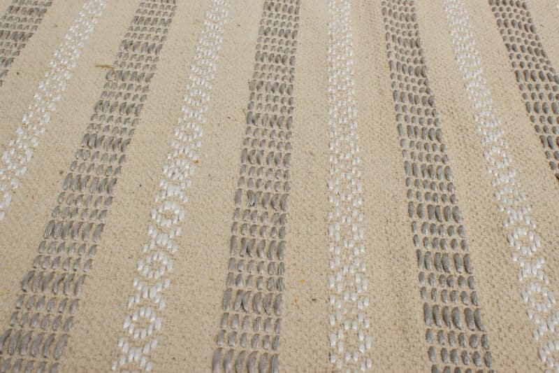 Teppich Kelim Modern Streifen Metallic-Effekt | ca. 120 x 180 cm – Detailbild 4 – jetzt kaufen bei Lifetex-Heimtextilien.de