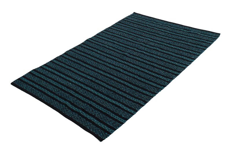 Teppich Kelim Modern Streifen Metallic-Effekt | ca. 120 x 180 cm – Detailbild 1 – jetzt kaufen bei Lifetex-Heimtextilien.de