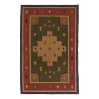 Teppich Kelim Geometrisch mit Bordüre | ca. 120 x 180 cm – jetzt kaufen bei Lifetex-Heimtextilien.de