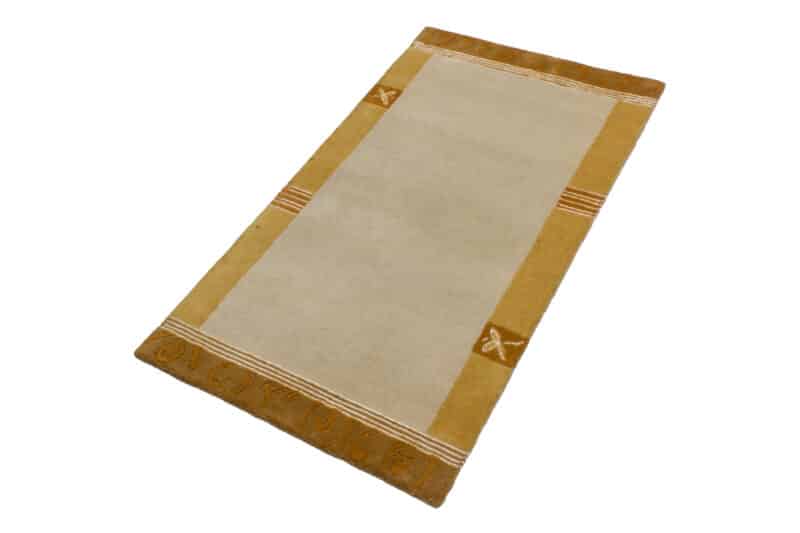 Designteppich Nepali Modern mit Bordüre | ca. 90 x 160 cm – Detailbild 1 – jetzt kaufen bei Lifetex-Heimtextilien.de