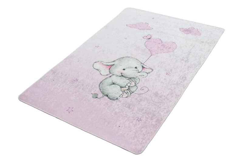 Kinderteppich Elefant mit Herzen | ca. 120 x 180 cm – Detailbild 1 – jetzt kaufen bei Lifetex-Heimtextilien.de