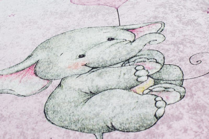 Kinderteppich Elefant mit Herzen | ca. 120 x 180 cm – Detailbild 4 – jetzt kaufen bei Lifetex-Heimtextilien.de