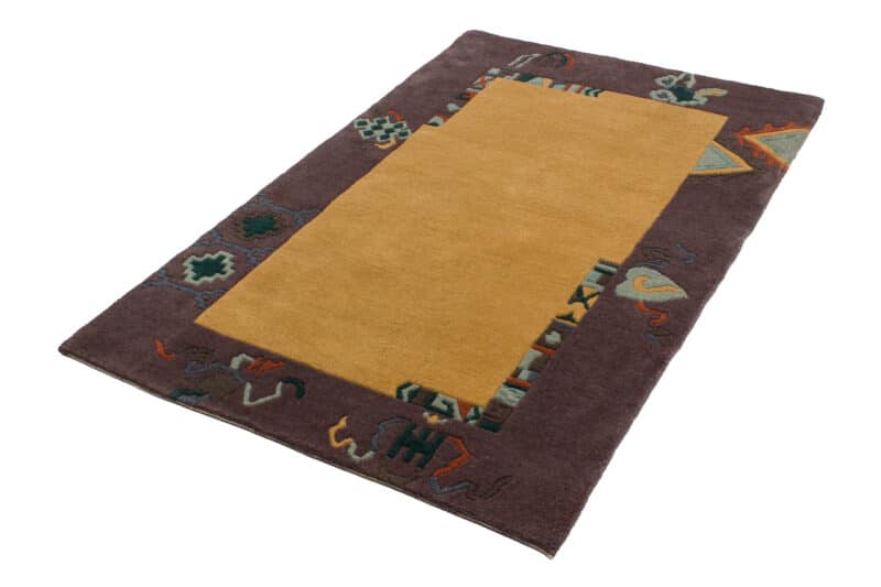 Teppich Nepali modern mit Bordüre | ca. 115 x 180 cm – Detailbild 1 – jetzt kaufen bei Lifetex-Heimtextilien.de