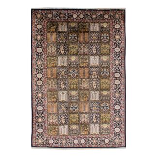 Teppich Kaschmir Felder Seide | ca. 120 x 180 cm – jetzt kaufen bei Teppich-kaufen-XXL.de