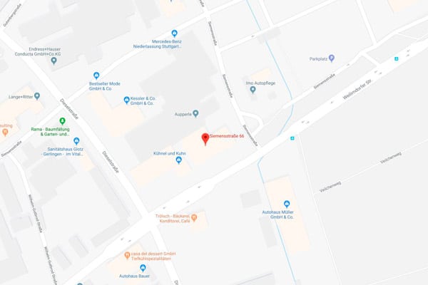 Umgebungskarte Anfahrt Tekal Gerlingen