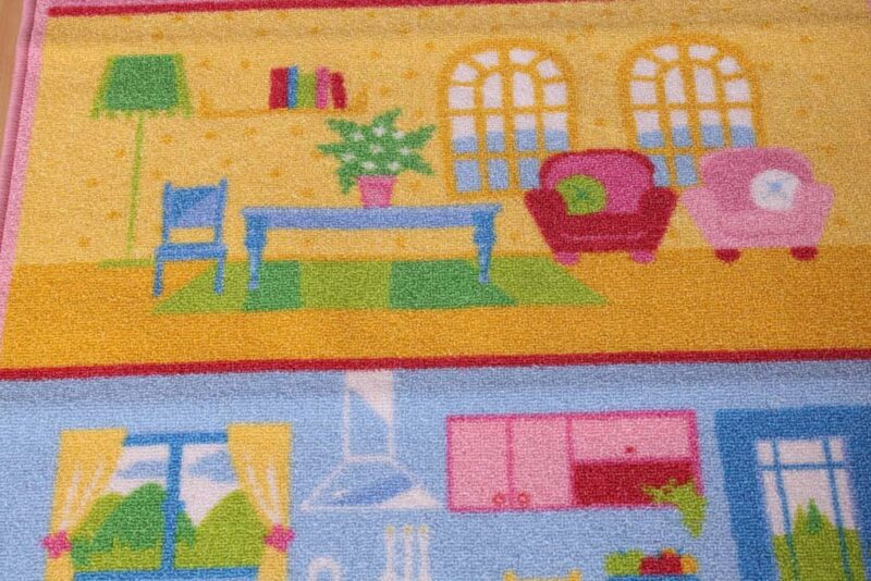Puppenhaus Spielteppich | ca. 140 x 80 cm – Detailbild 3 – jetzt kaufen bei Lifetex-Heimtextilien.de