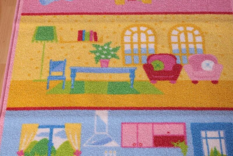 Puppenhaus Spielteppich | ca. 140 x 80 cm – Detailbild 4 – jetzt kaufen bei Lifetex-Heimtextilien.de