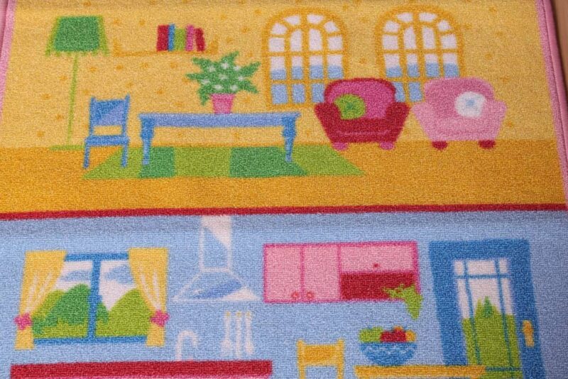 Puppenhaus Spielteppich | ca. 140 x 80 cm – Detailbild 5 – jetzt kaufen bei Lifetex-Heimtextilien.de