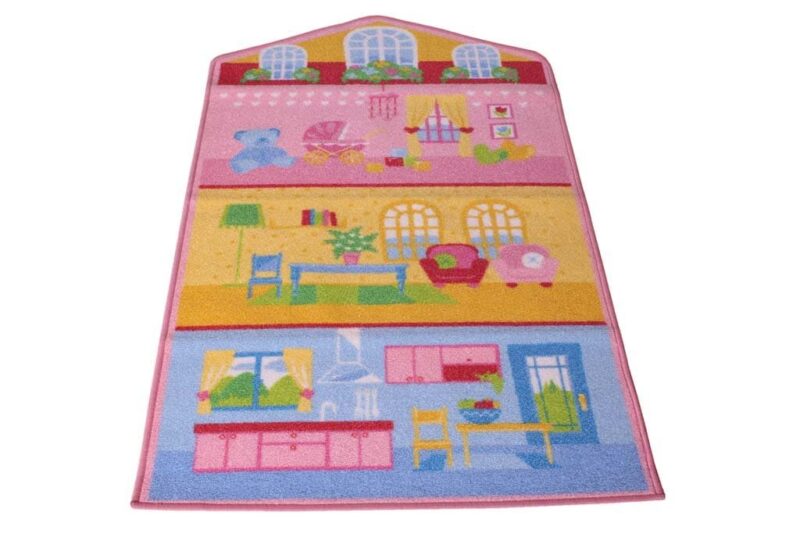 Puppenhaus Spielteppich | ca. 140 x 80 cm – Detailbild 1 – jetzt kaufen bei Lifetex-Heimtextilien.de